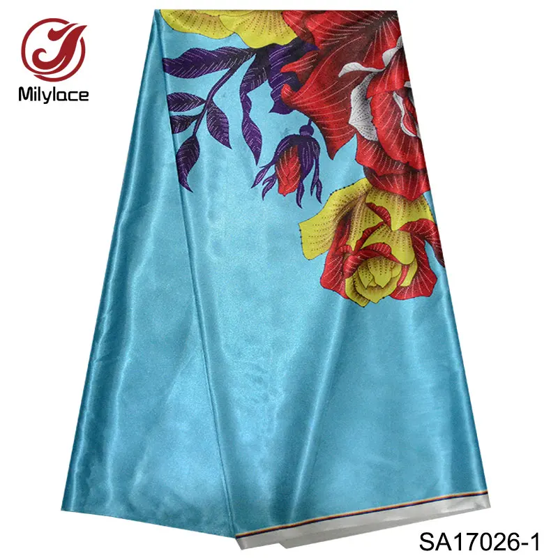 Анти пиллинг печатных атласная ткань полиэстер сатин 5 ярдов в партии для одежды