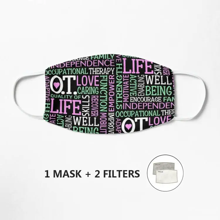 

OT Occupational Therapy Occupational Therapist Gift Mask Adult Washable PM 2.5 Protective Reusable Dust Mask Cartoon