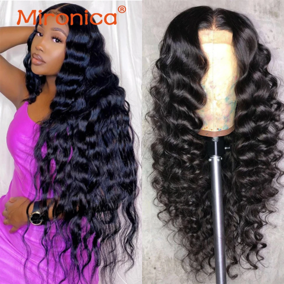

28 30 Inch Brazilian Loose Deep Wave 13x4 Lace Front Human Hair Wigs 4X4 Lace Closure Wig For Women Pre Plucked With Baby Hair