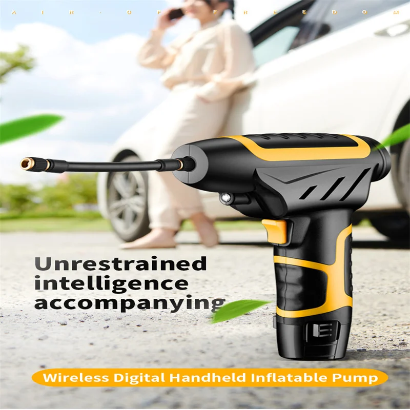 

Portable Digital Air Compressor Pump Handled USB Rechargable Car Air Compressor Fast Inflatable Wireless Air Compressor Pum