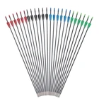 Стрелы из стекловолокна 24 шт., 31 дюйм, диаметр 6 мм, 3 дюйма, 2 зеленые, 1 белые перья для рекурсивногоблочного Лука, стрельба из лука, охота