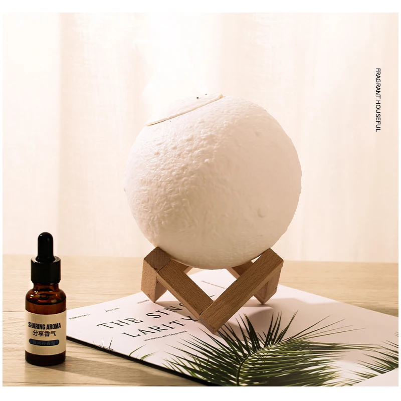 

Lunar Humidifier Mute Bedroom Home Office Desktop Air Purifier Aroma Diffuser Gift Night Light Fogger Difusor Aromaterapia