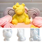 3D силиконовая форма Медведь котенок прозрачная глиняная форма DIY помадка мусс форма для выпечки шоколада инструменты для украшения торта