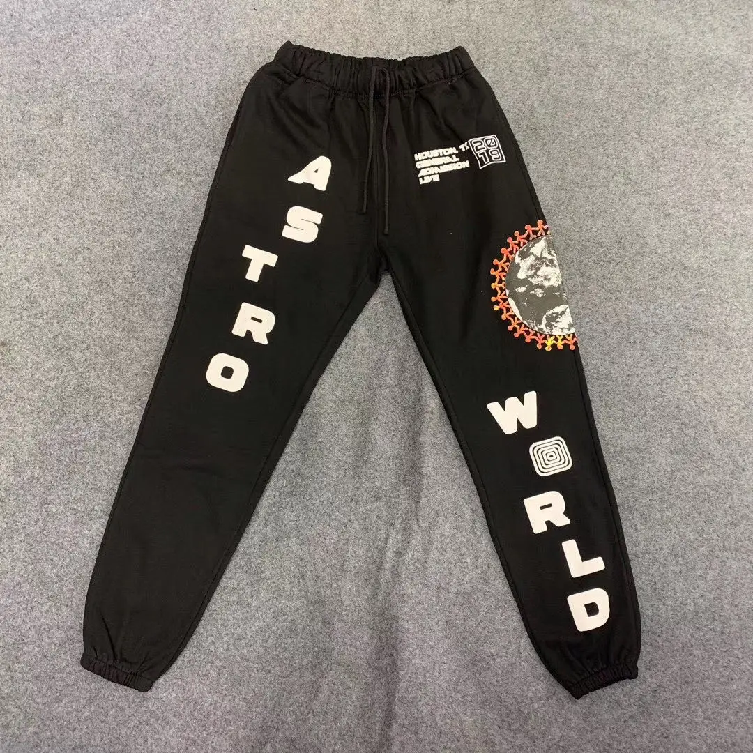 Мужские и женские спортивные штаны Travis Scott Cactus Jack с вышитыми боками логотипом