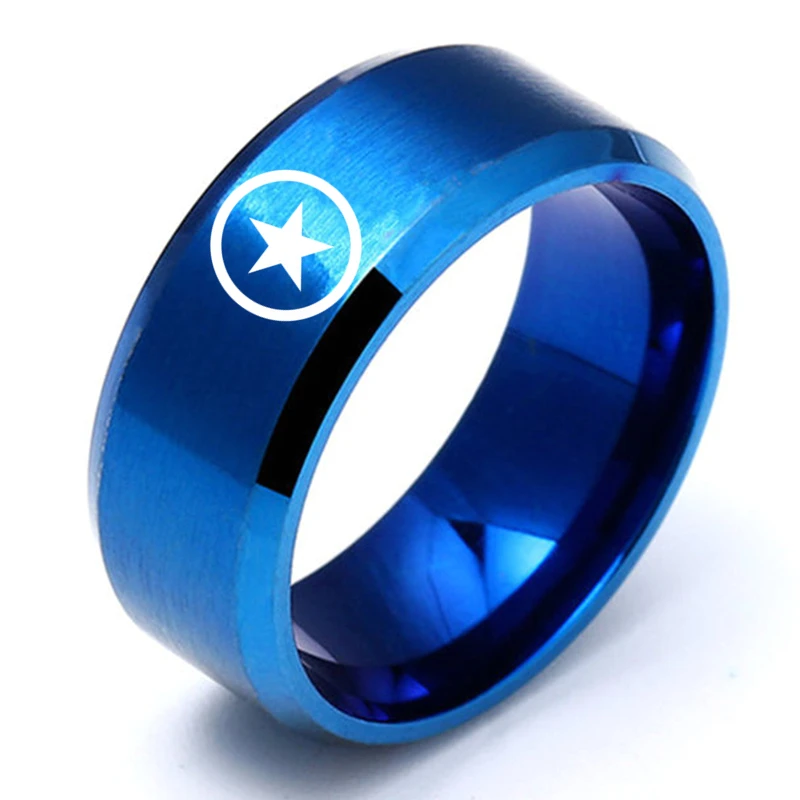 Мужское и женское кольцо с титановой звездой MANGOSKY 8 мм | Украшения аксессуары