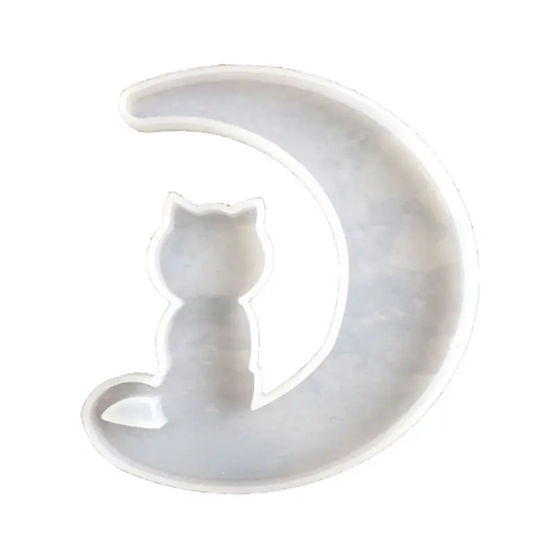 

T84B Crystal Epoxy Resin Mold Moon Pendants Casting Silicone Mould Handmade DIY Craft