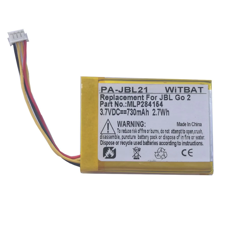 

ZHUJI 730mAh Battery for JBL GO 2 Bluetooth audio,MLP284154