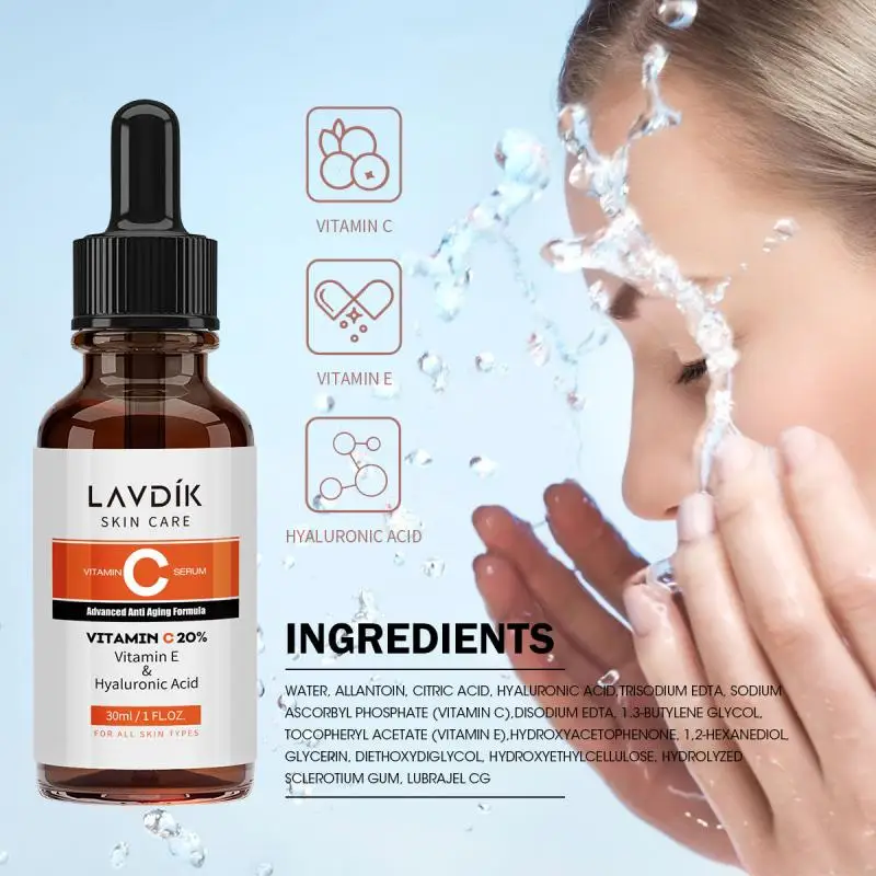 

1PC Vitamin C Serum Moisturizing Essential Oil Face Serum Nourishes the skin deeply Promote soft smooth skin face care serums