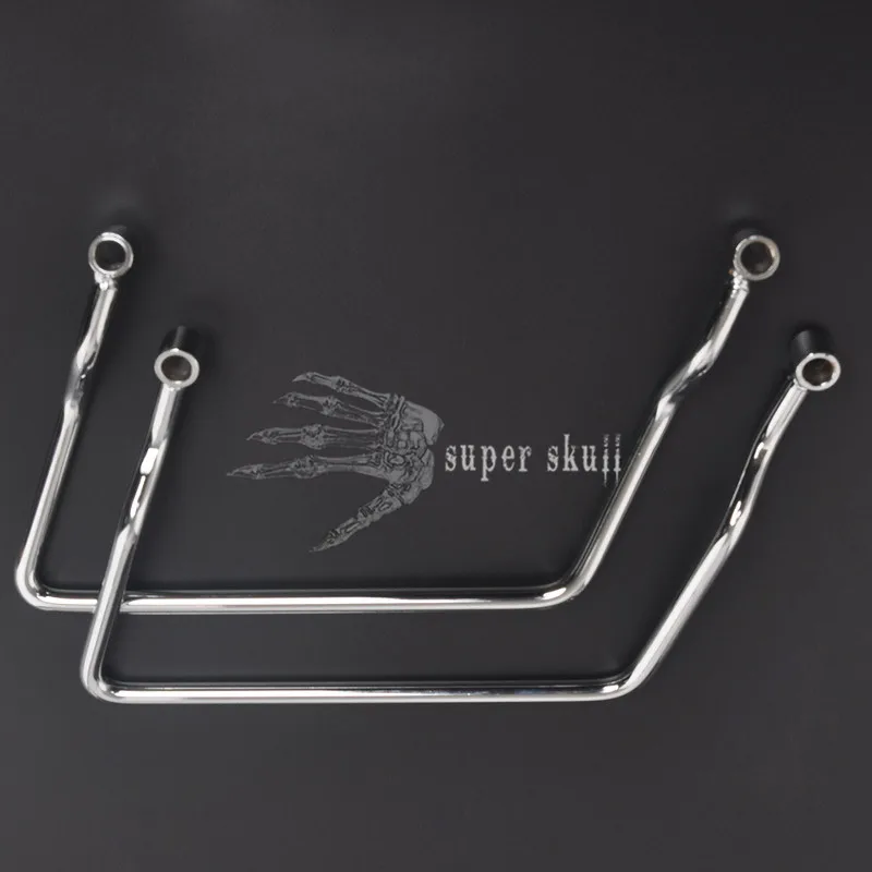 

Motorcycle 16.5cm Chrome Saddlebag Support Bar Luggage Guards Mount Bracke For Honda Shadow ACE VT400 / VT750 1997-2003