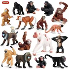 Модель шимпанзе Oenux, миниатюрная экшн-фигурка орангутанга, гориллы, обезьяны, дикие животные, домашняя игрушка для украшения сада