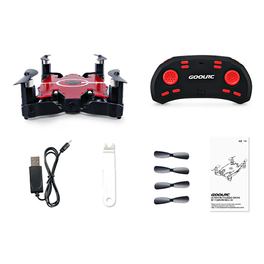 Red JJR/C JJRC H49 Радиоуправляемый Дрон SOL ультратонкий Wifi FPV селфи Дрон 720P камера Авто Складная рукоятка высота удержания RC Квадрокоптер VS H37 H47 - Цвет: Red