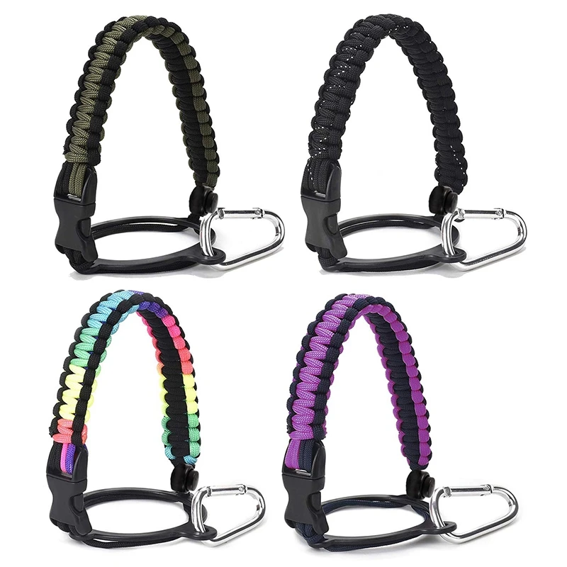 4 Piece Umbrella Cord Handle for Wide Flask Bottles 12 Oz-64 Oz Water Bottle with Safety Ring and Carabiner | Спорт и развлечения