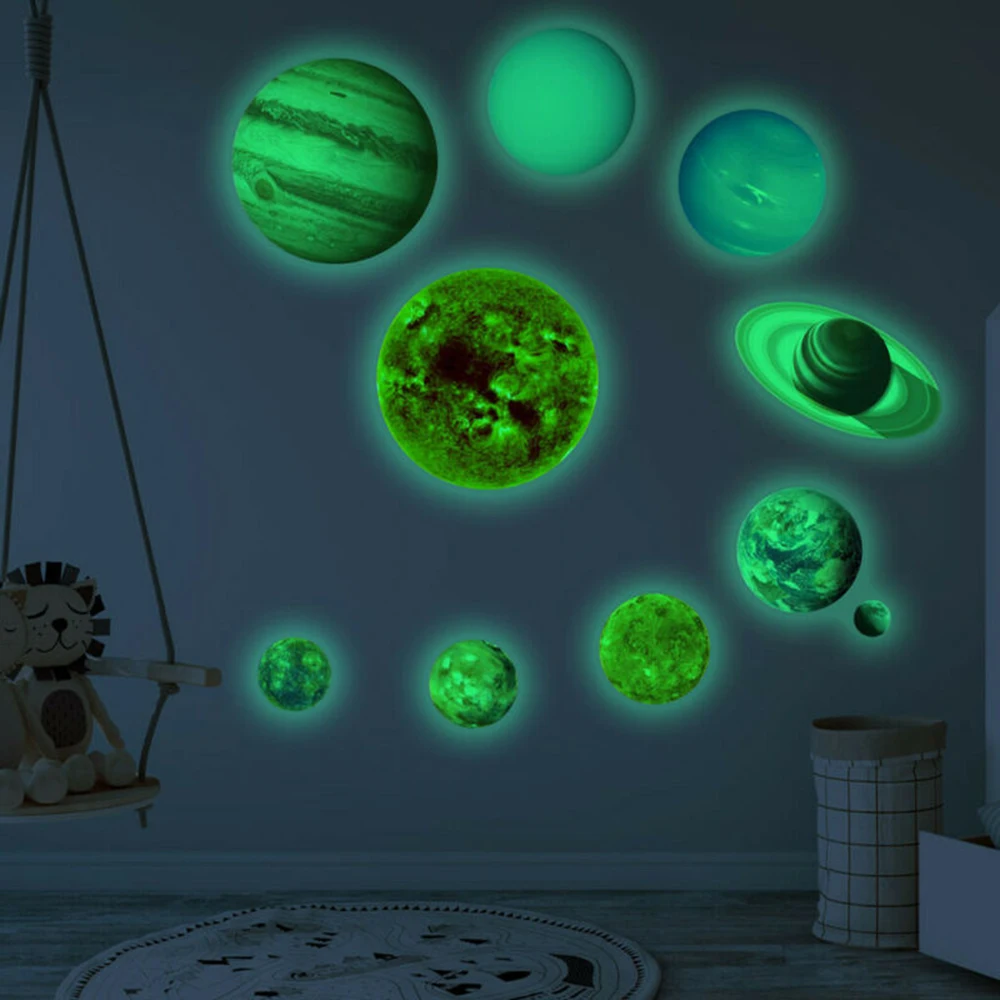 

Mural Wall Stickers Planet Mouldproof Accessories Solar System 10 Planet