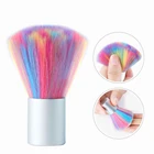 Портативная Цветная кисть для дизайна ногтей, 1 шт., кисть для удаления пыли с ногтей, для УФ-геля, для очистки ногтей, для ухода за ногтями, инструменты для маникюра
