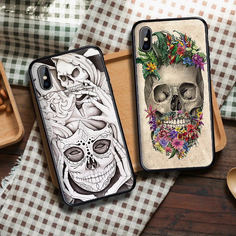 Сатана Ужасный Череп Мягкий ТПУ чехол для телефона iPhone 11 Pro Max X XS XR 8 7 6 5 s Plus