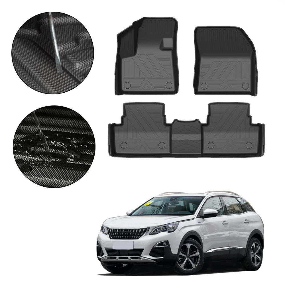 

Fully Surrounded Special Auto Floor Liner For Peugeot 4008 2017-2020 5Seat Car Waterproof Non-Slip Foot Pad TPE Accessories