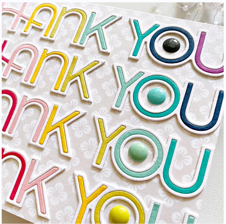 Металлические штампы с надписью thank you коврик для вырезания форма карточек