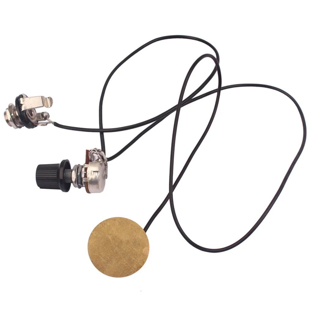 Prewired пьезо пикап с регулятором громкости для коробки сигары гитарные части |