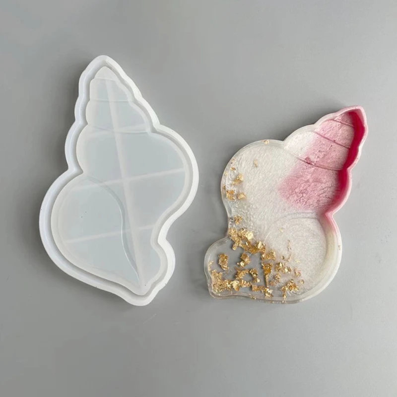 

Shell Conch Tray Epoxy Resin Mold Serving Board Plate Silicone Mould DIY Crafts Home Decorations Casting Tools