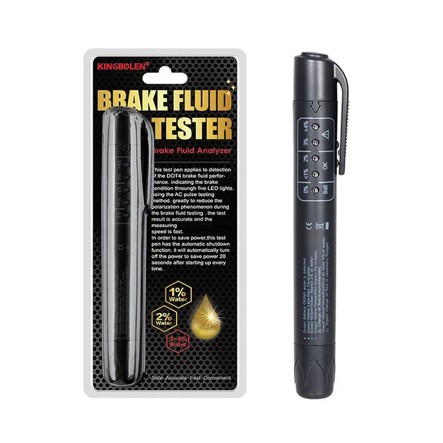 Brake tester type 1 Тестер тормозной жидкости ручка с 5 светодиодный точный контроль качества масла ручка диагностические инструменты мини-тестер тормозной жидкости для DOT3/DOT4 - Цвет: Brake tester type 1