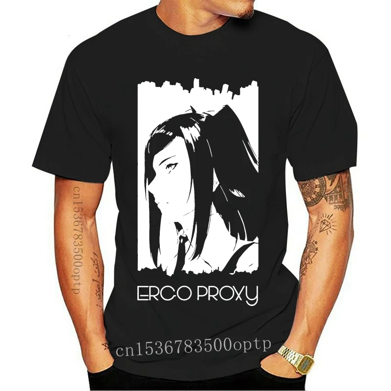 

Новая высококачественная повседневная футболка с принтом, футболка Ergo, прокси, манга, Мужская футболка с круглым вырезом