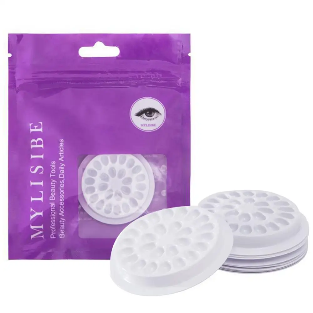 

10Pcs False Eyelashes Extension Glue Plate Pad Extender Tray Stand Makeup Tool