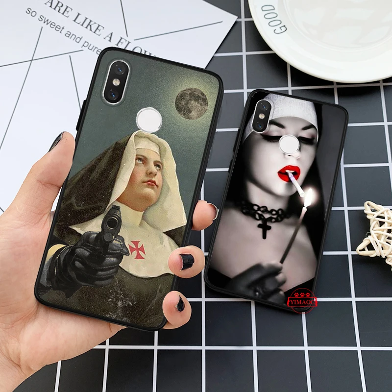 Sister nun силиконовый чехол для Xiaomi 6 8 9 SE A1 A2 A3 Lite F1 Mix 2S MAX 3 9T Pro CC9E CC9 |
