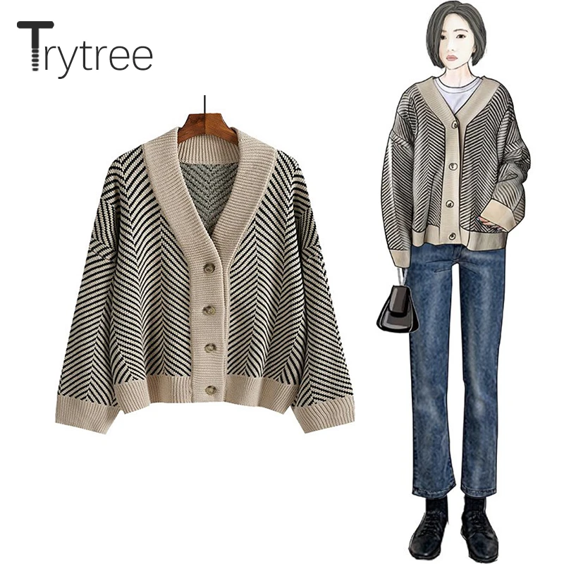 Осенне зимнее женское повседневное пальто Trytree 2020 однобортное модное свободное