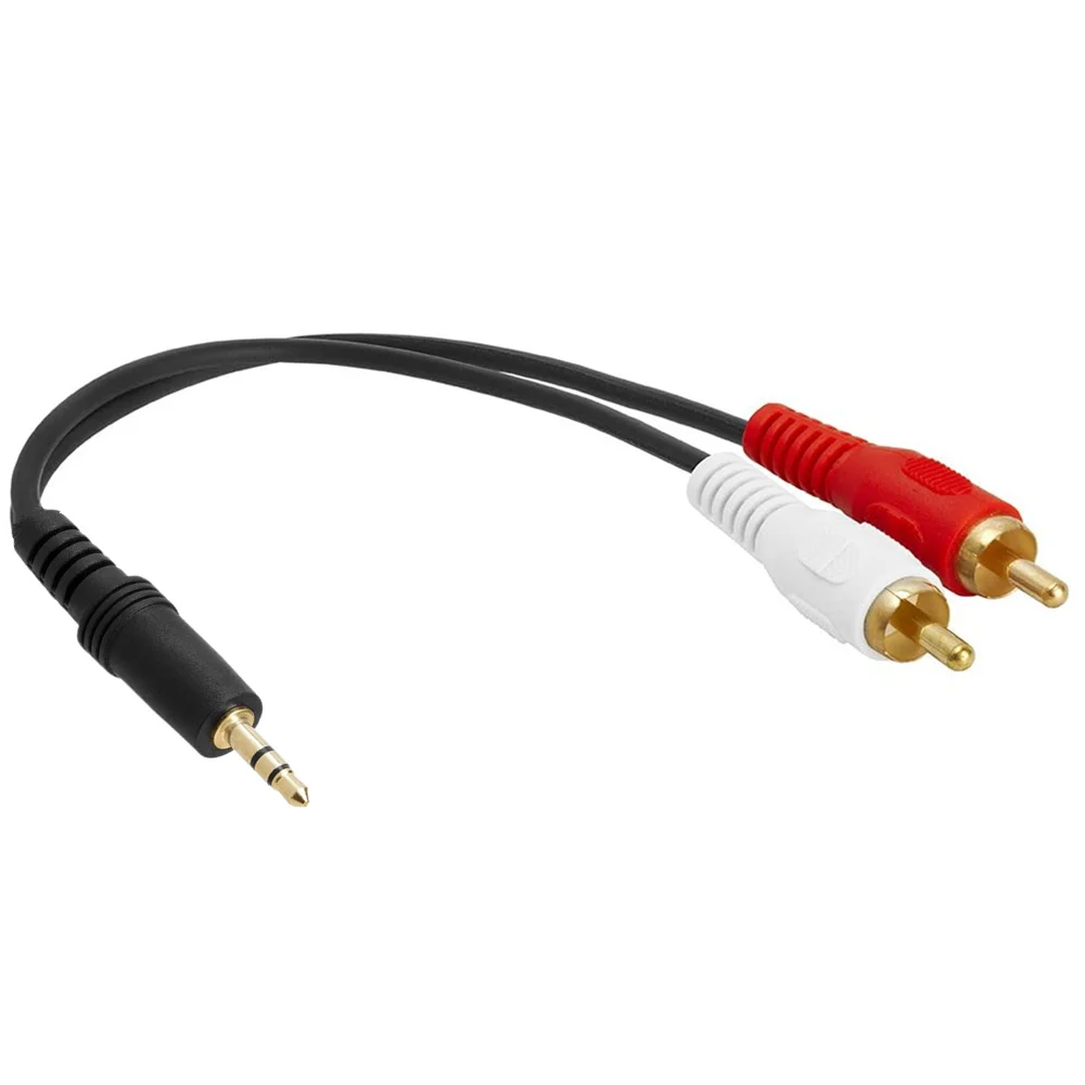ERE 3 5 мм мини-стерео на два RCA аудио Y-разветвителя адаптера (3 до 2x M) | Электроника
