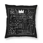 Наволочки для диванных подушек Jean Мишель Basquiat то же, Полиэстеровые наволочки для диванных подушек в стиле граффити, уличное искусство, квадратная искусственная подушка, чехол для украшения дома