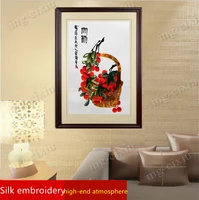 mural su embroidery qi baishi lychee fruit painting living room bedroom tea restaurant entrance decoration gift painting sp0124
