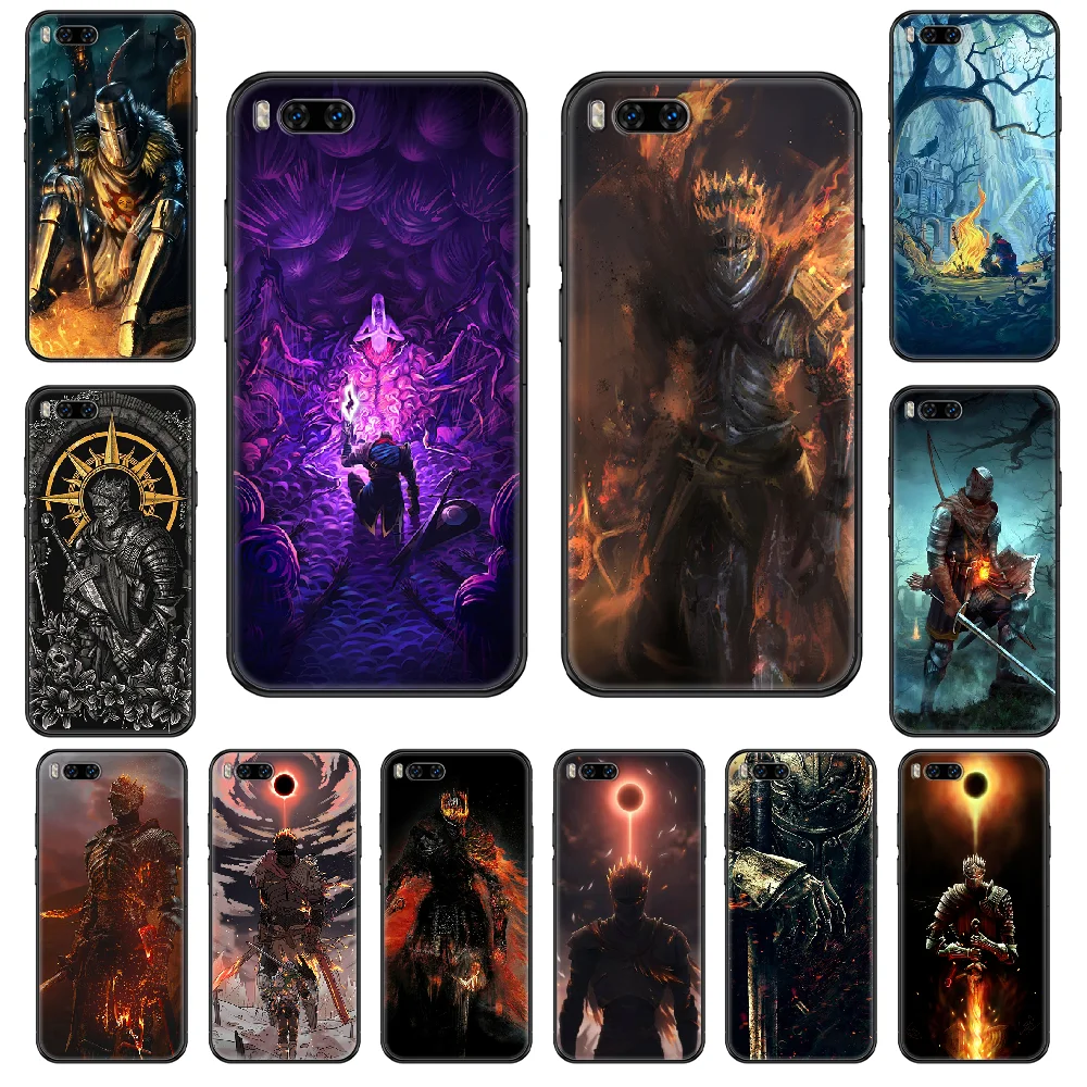 Чехол для телефона с аниме Темные души Xiaomi Mi 6 8 9 A1 2 3 Max3 Mix2 Mix2S X T Lite Pro черный