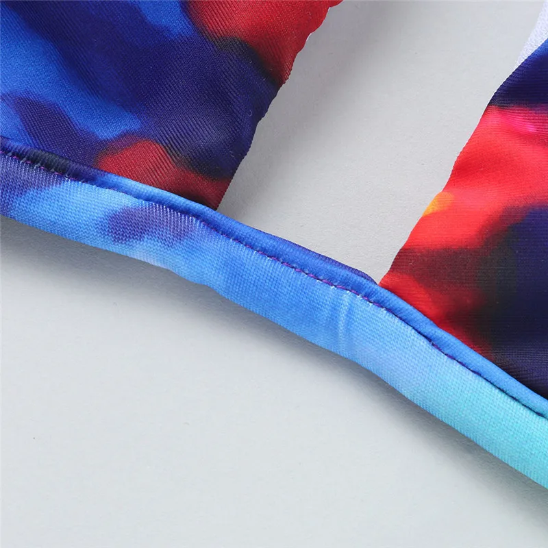 Бикини набор бикини с завязками высокой посадкой на тонких бретелях купальник