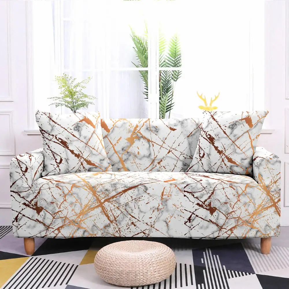 Покрывало для дивана с мраморным рисунком на 1/2/3/4 мест | Дом и сад