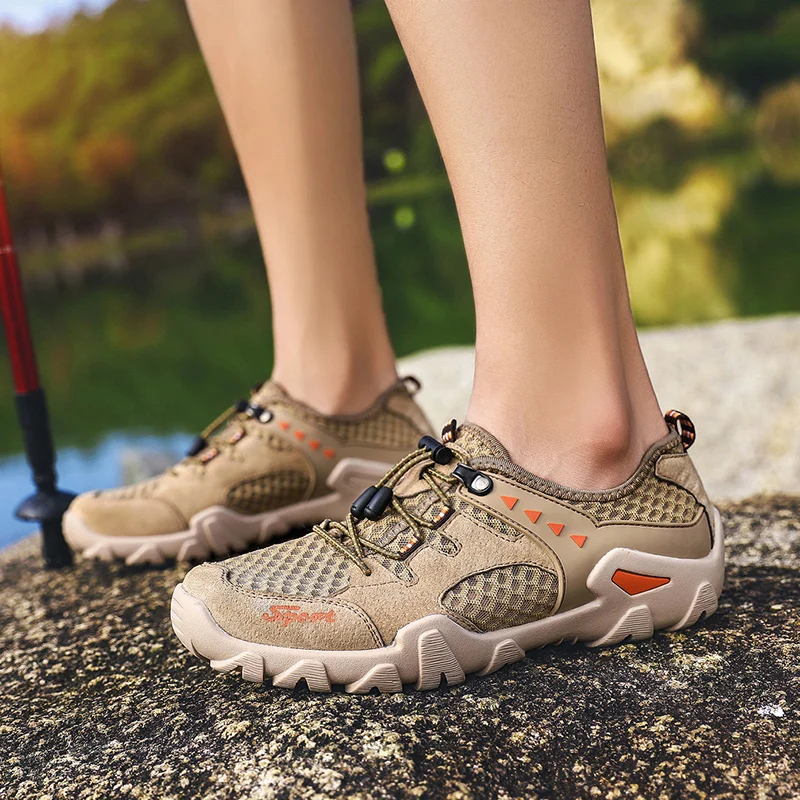 Мужская обувь Летние водонепроницаемые кроссовки из сетчатого материала