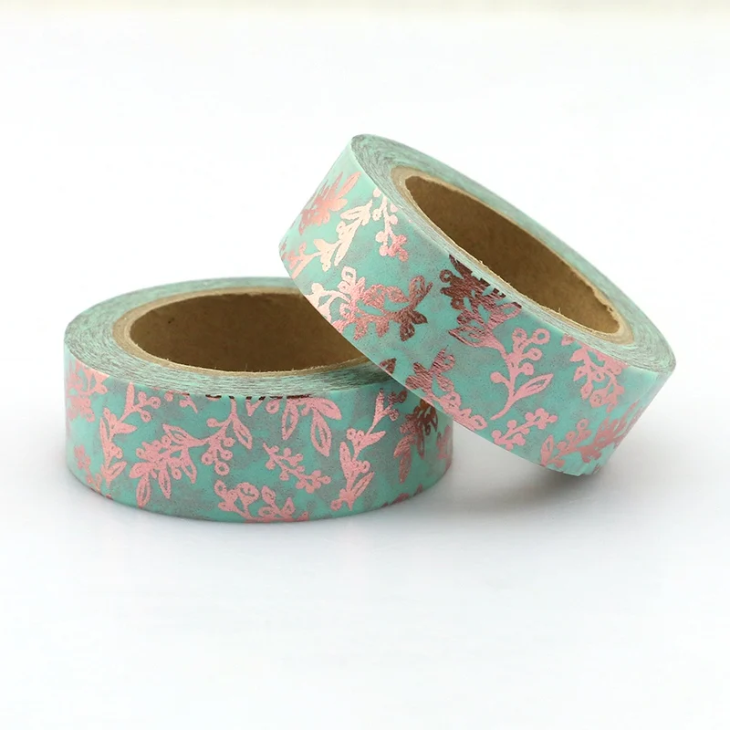 High quality 10pcs/lot Leaves Valentines Foil Washi Tapes for Scrapbooking Planner Bujo Adhesive Masking Kawaii Stationery | Канцтовары