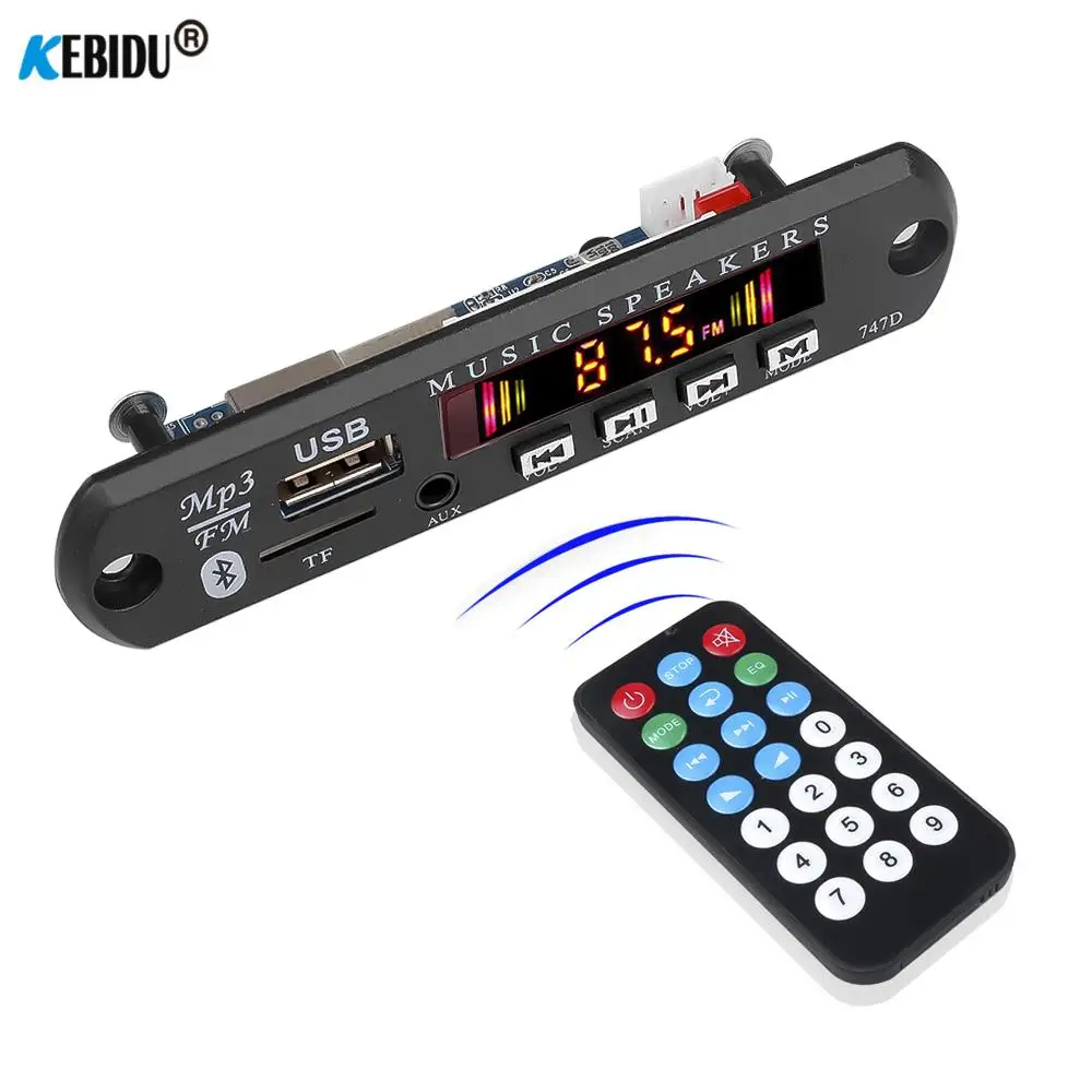 Kebidu 12 в 18 MP3 WMA декодер плата Bluetooth5.0 беспроводной музыкальный плеер аудио модуль USB
