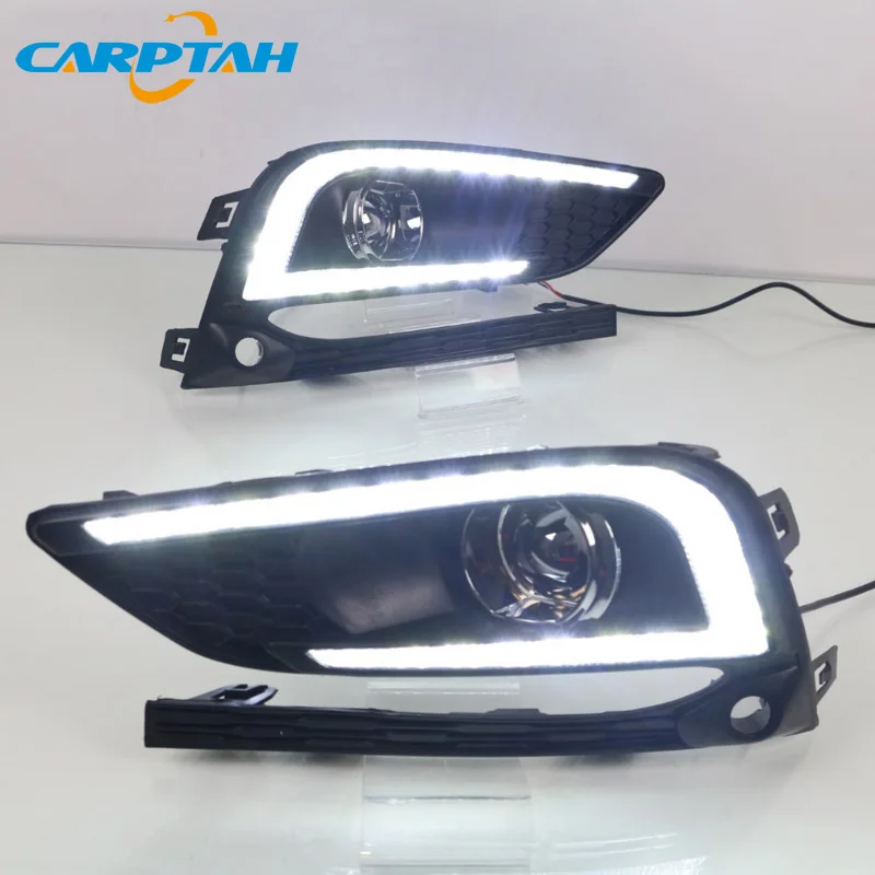 Светодиодный дневной светильник для Chevrolet Cruze 2016 2018 Водонепроницаемый 12V желтый