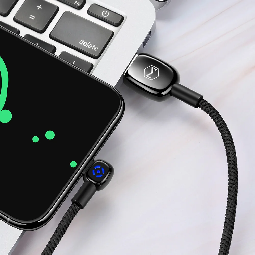 Micro Black Mcdodo Micro USB кабель 2A Быстрая зарядка для samsung huawei Xiaomi автоматическое отключение данных USB кабель Andriod телефон светодиодный Micro USB кабель - Цвет: Micro Black