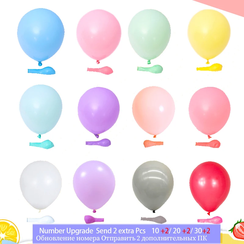 12 32 шт. Макарон Цвет пастельных воздушные шарики в виде леденцов круглый из