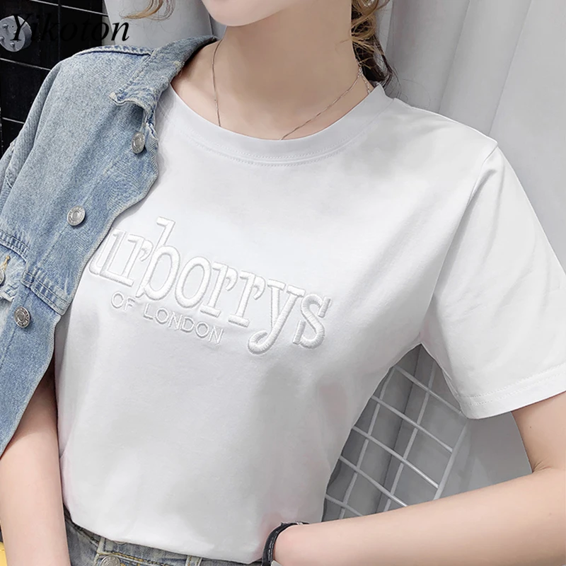 

Повседневная детская футболка из хлопка; Новая Летняя женская футболка рубашки для мальчиков модные футболки с буквами и короткими рукавам...