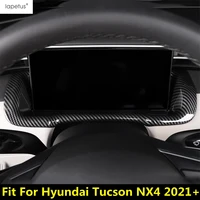 for hyundai tucson nx4 2021 2022 abs dashboard instrument frame panel decor cover trim carbon fiber matte interior accessories