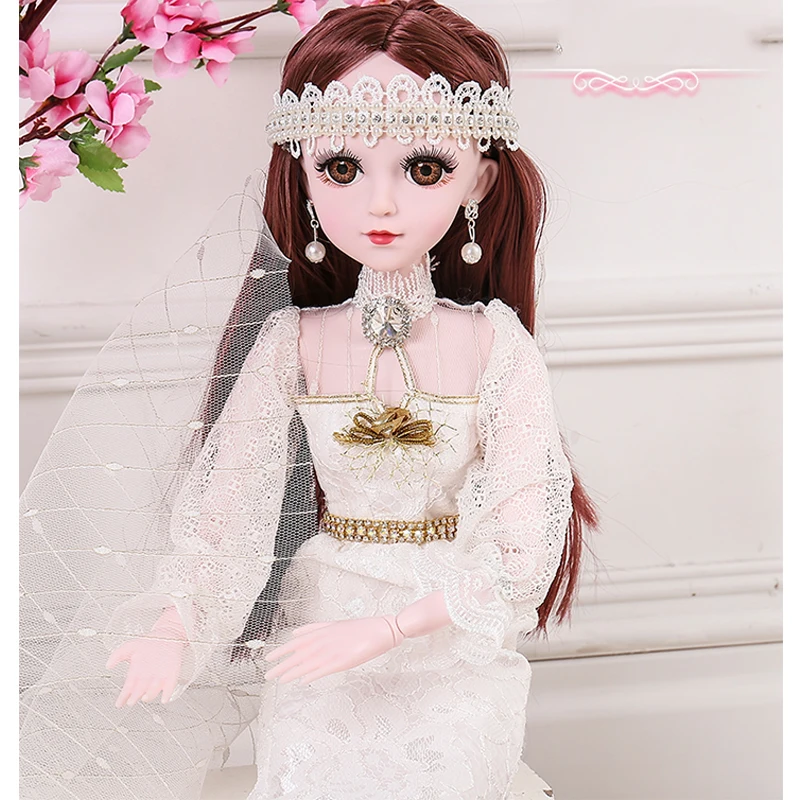 1 комплект, 60 см, BJD куклы, игрушки с одеждой, 3D глаза, свадебное платье для вечеринки, обувь для девочек, кукла, аксессуары, куклы, игрушки для девочек