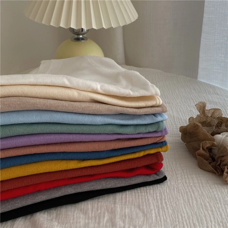 

Pullovers Women Candy Colors Tender Students Simple Solid Sweaters O-neck Slim Korean Style All-match Knitting Tops Female Cozy