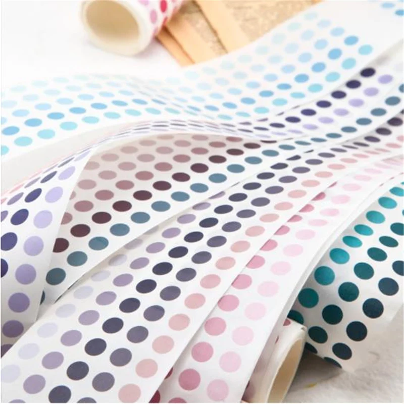 

336Pcs/lot Salt Base Element Decorative Adhesive Tape Dot Masking Tape DIY Scrapbooking Sticker Label Stationery School Supplies