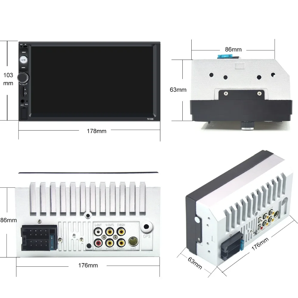 7 сенсорный экран дюймовый мультимедийный плеер HD Gps навигация 2Din автомобильное