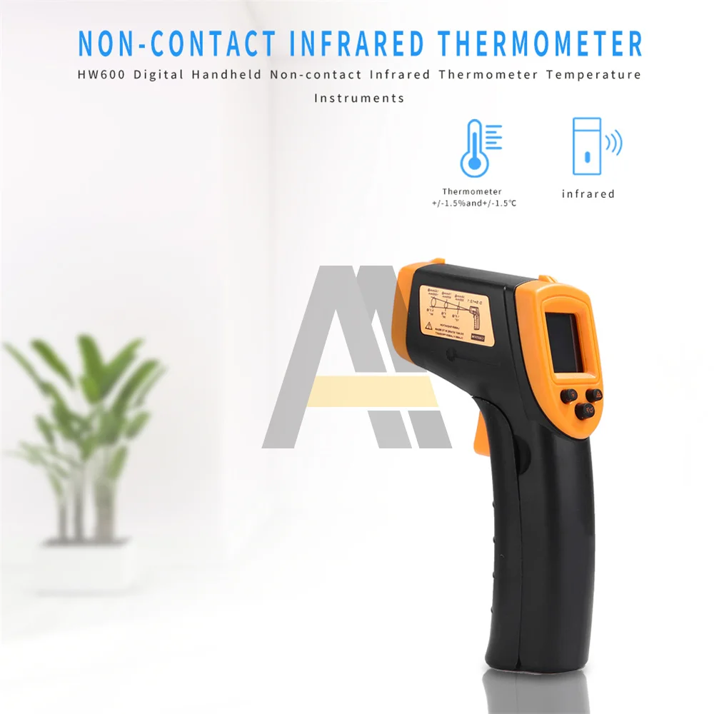 

-50~600 Digital Infrared Thermometer LCD Display NonContact Meter °C/°F temperature Conversion IR Laser Point Temperature Tester