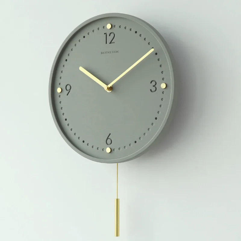 

Cement Wall Clock Industrial Style Wall Hanging Decoration Rocking Silent Clock Nordic Home Decor Living Room Bedroom Clock