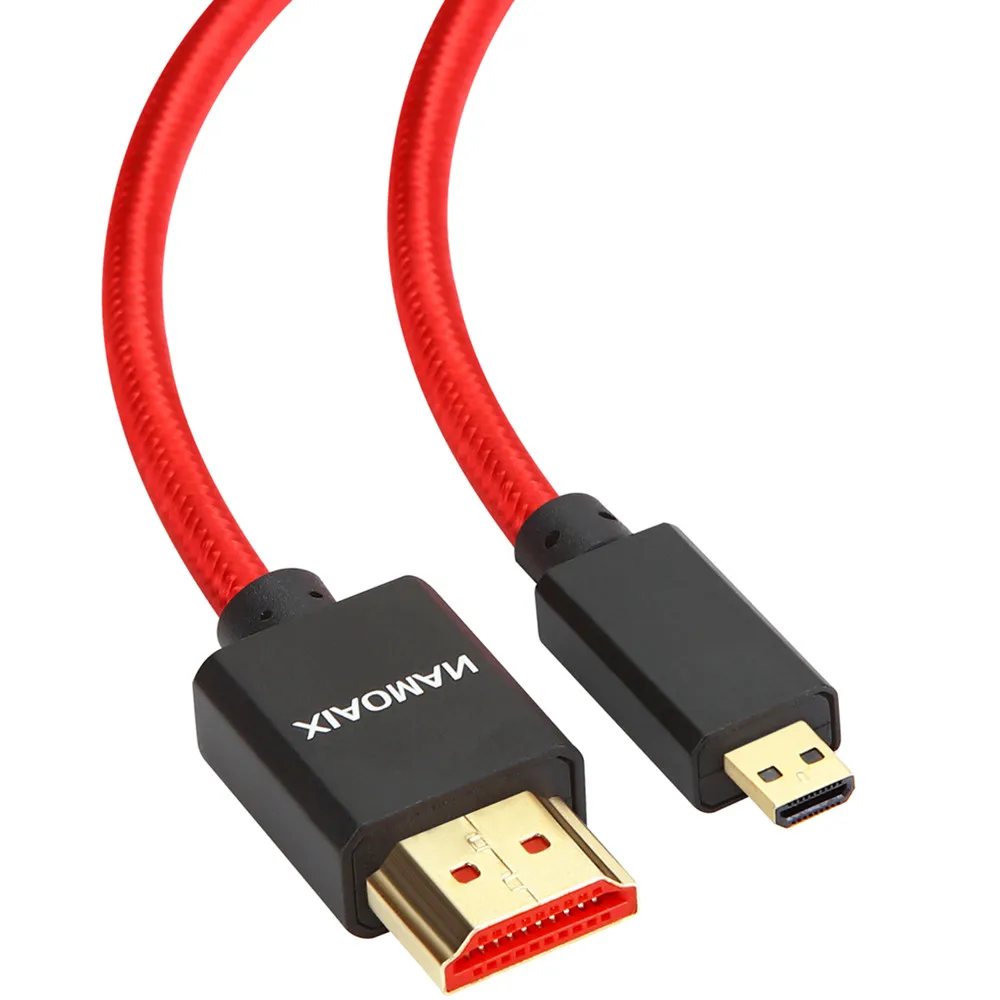 Micro HDMI к кабель высокая скорость позолоченный штекер для мужчин Поддержка Ethernet 3D