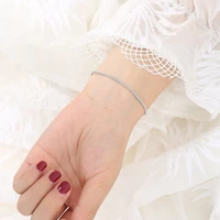 s925 women fashion jewelry gift adjustable bracelet anklet new gypsophila